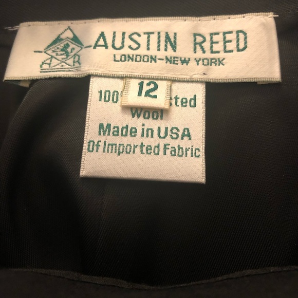 pencil Skirt wool lined made in USA expert tailoring Austin Reed VTG back zip - Picture 7 of 8